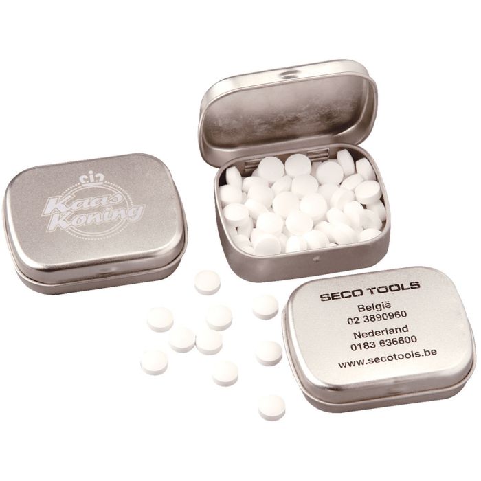 C0100DMI - Flat tin with dextrose mints